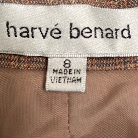Harve Bernard Notched Lapel One Button Plaid Blazer Brown Color Women’s 8 - Picture 11 of 15